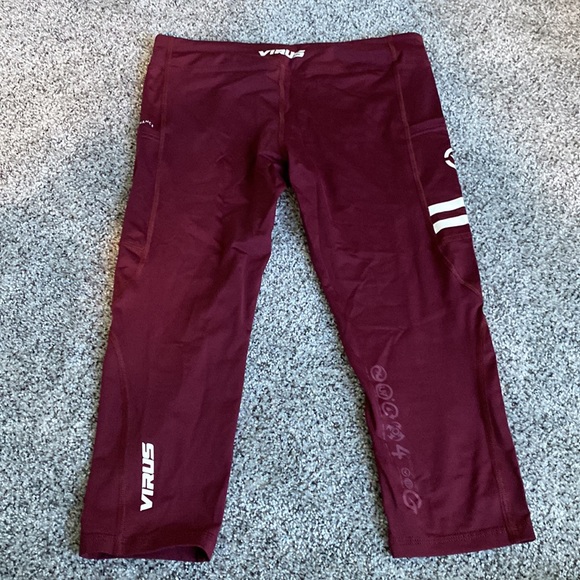 Burgundy Virus Compression Leggings - Picture 2 of 2